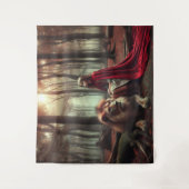 Meisje met een leeuw wandkleed (Voorkant)