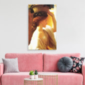 Meisje met een mand van fruit (door Frederic Leigh Canvas Afdruk (Insitu (Woonkamer))