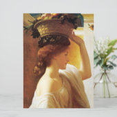 Meisje met een mand van fruit (door Frederic Leigh Kaart (Staand voorkant)