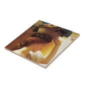 Meisje met een mand van fruit (door Frederic Leigh Tegeltje (Zijkant)