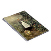 Meisje met een mand van groenten in een tuin notitieboek (Rechterzijde)