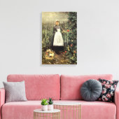 Meisje met een mand van groenten (Olga Boznanska) Canvas Afdruk (Insitu (Woonkamer))