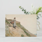 Meisje met een mand | Winslow Homer (Staand voorkant)