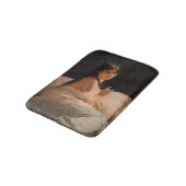 Meisje met een medaillon (door Gerolamo Induno) Badmat (Gekanteld)