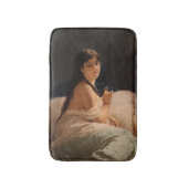 Meisje met een medaillon (door Gerolamo Induno) Badmat (Voorkant Verticaal)