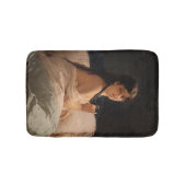 Meisje met een medaillon (door Gerolamo Induno) Badmat (Voorkant)