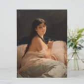 Meisje met een medaillon (door Gerolamo Induno) Kaart (Staand voorkant)