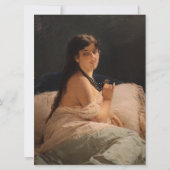 Meisje met een medaillon (door Gerolamo Induno) Kaart (Voorkant)