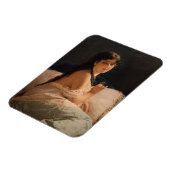 Meisje met een medaillon (door Gerolamo Induno) Magneet (Linkerzijde)