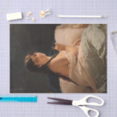 Meisje met een medaillon (door Gerolamo Induno) Tissuepapier (Craft)