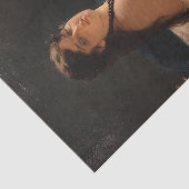 Meisje met een medaillon (door Gerolamo Induno) Tissuepapier (Detail)