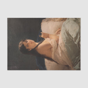 Meisje met een medaillon (door Gerolamo Induno) Tissuepapier