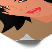 meisje met een mooi gezicht poster (Hoek)