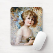 Meisje met een nest muismat (Met muis)