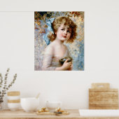 Meisje met een nest poster (Keuken)