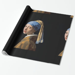 Meisje met een Oorring van de Parel Cadeaupapier