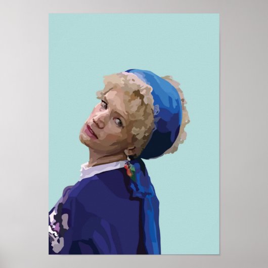 Meisje met een papegaai poster (Voorkant)