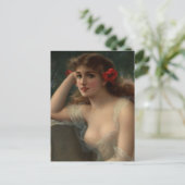 Meisje met een paplepel briefkaart (Staand voorkant)