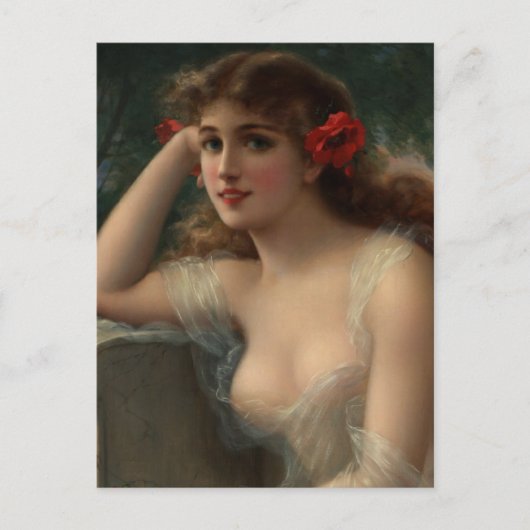 Meisje met een paplepel briefkaart (Voorkant)