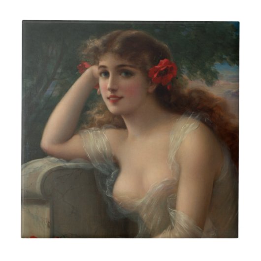 Meisje met een paplepel tegeltje (Voorkant)