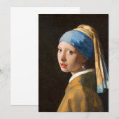 Meisje met een parel die portret schildert bedankkaart (Voorkant / Achterkant)