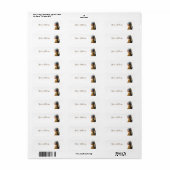 Meisje met een parel die portret schildert etiket (Full Sheet)