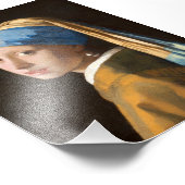 Meisje met een parel die portret schildert foto afdruk (Hoek)