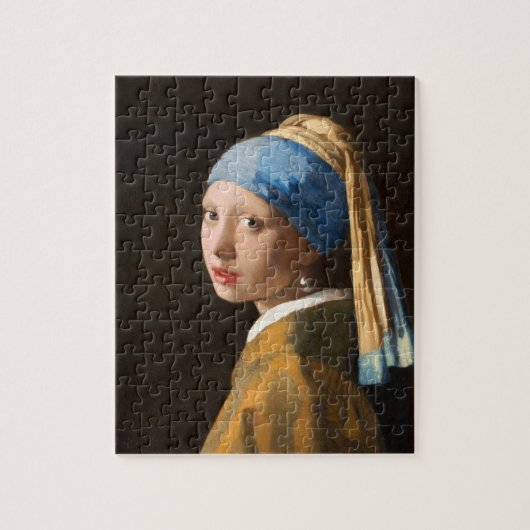 Meisje met een parel die portret schildert legpuzzel (Verticaal)