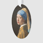 Meisje met een parel die portret schildert ornament (voorkant)