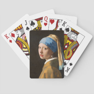 Meisje met een parel die portret schildert pokerkaarten