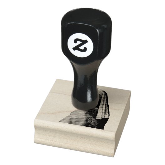 Meisje met een parel die portret schildert rubberstempel (Stempel)