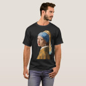 Meisje met een parel die portret schildert t-shirt (Voorkant volledig)