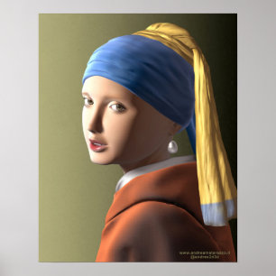 Meisje met een parel die poster verdient