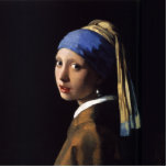 Meisje met een parel die schilderijen verdient staand fotobeeldje<br><div class="desc">Een zeer beroemd schilderij - het Johannes Vermeer-meesterwerk dat 'Meisje met een parel' schildert</div>