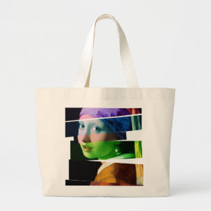 Meisje met een parel die SPLICED verdient Grote Tote Bag