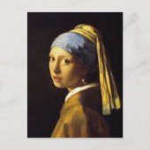 Meisje met een parel die Vermeer Fine Art verdient Briefkaart (Voorkant)