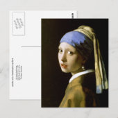 Meisje met een parel die Vermeer Fine Art verdient Briefkaart (Voorkant / Achterkant)