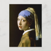 Meisje met een parel die Vermeer Fine Art verdient Briefkaart (Voorkant)