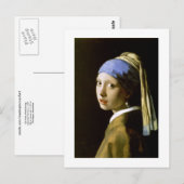 Meisje met een parel die Vermeer Fine Art verdient Briefkaart (Voorkant / Achterkant)