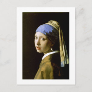 Meisje met een parel die Vermeer Fine Art verdient Briefkaart