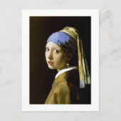 Meisje met een parel die Vermeer Fine Art verdient Briefkaart (Voorkant)