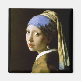 Meisje met een parel die Vermeer Fine Art verdient Magneet