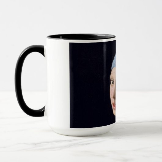 Meisje met een parel Earring-Johannes Vermeer Klei Mok (Links)