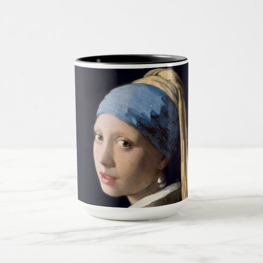 Meisje met een parel Earring-Johannes Vermeer Klei Mok (Midden)