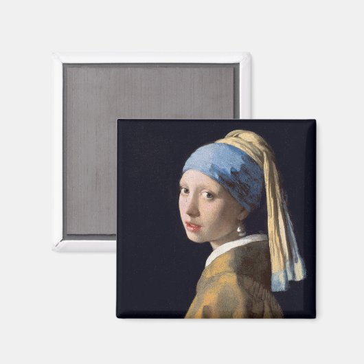 Meisje met een parel Earring-Johannes Vermeer Magneet (Voorkant / Achterkant)