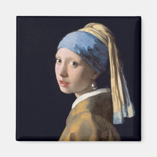 Meisje met een parel Earring-Johannes Vermeer Magneet (Voorkant)