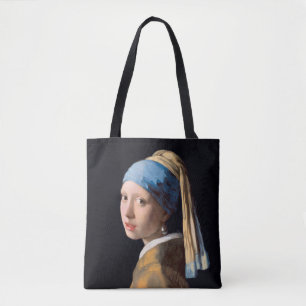 Meisje met een parel Earring-Johannes Vermeer Tote Bag