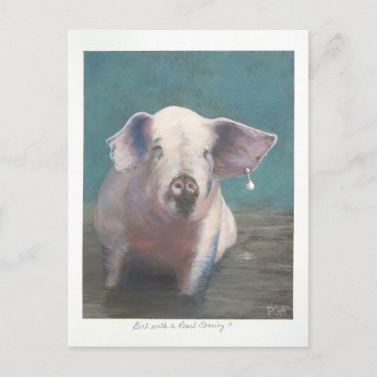 Meisje met een parel II Briefkaart (Voorkant)