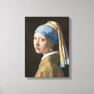 Meisje met een parel - Johannes Vermeer Art Canvas Afdruk