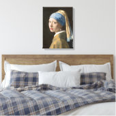 Meisje met een parel - Johannes Vermeer Art Canvas Afdruk (Insitu (Slaapkamer))
